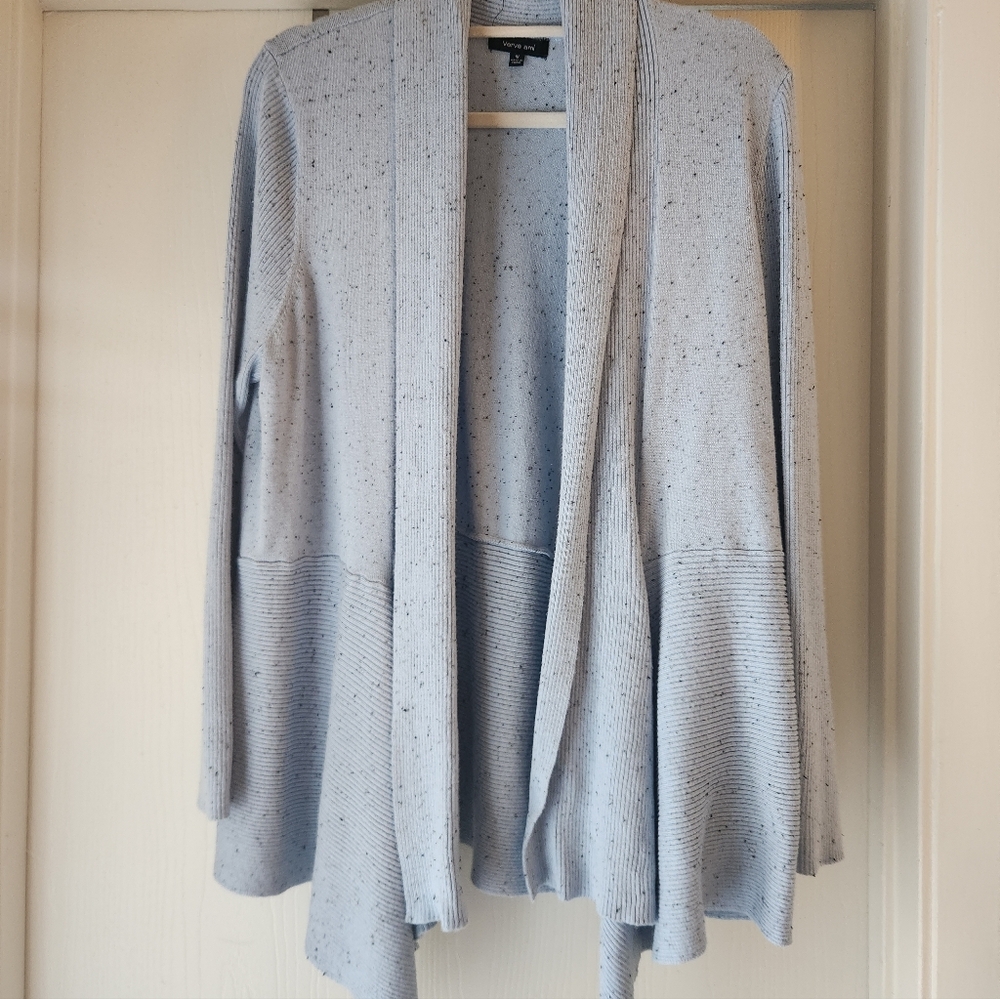 Verve Ami Speckled Light Blue Cardigan 1X